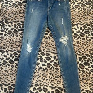 Skinnygirl Distressed Blue Skinny Jeans